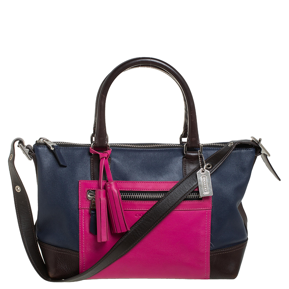 COACH Multicolor Leather Front Zip Tote - Picture 1 of 9